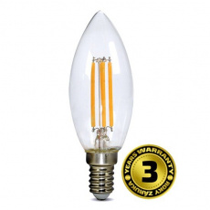 Solight LED žiarovka retro, sviečka 4W, E14, 3000K, 360°, 440lm Solight LED žiarovka retro, sviečka 4W, E14, 3000K, 360°, 440lm