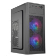 Eurocase ML N6-530B ARGB, case ATX, 2x ARGB fan, 2xUSB3.0, black