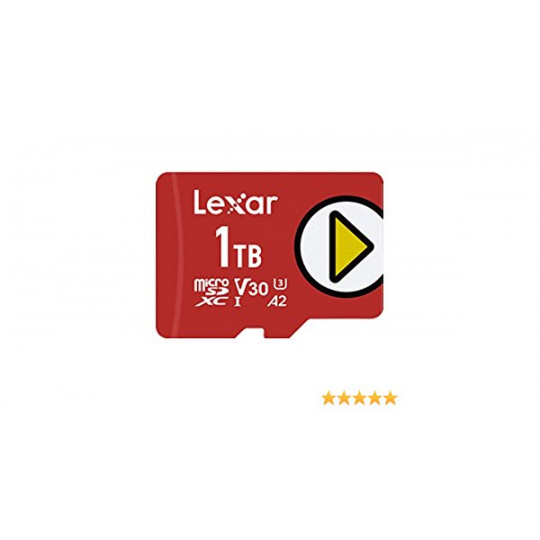 1TB Lexar® PLAY microSDXC™ UHS-I cards, up to 150MB/s read