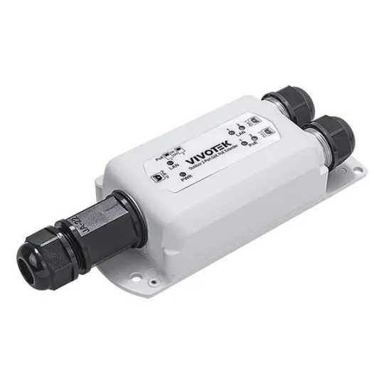 VIVOTEK Venkovní PoE Gigabit Extender, vstup: 802.3 af/at/bt (max.95W), výstup: 2x 48V (max.68W s