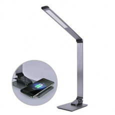 Solight LED stolná lampička stmievateľná, 10W, indukční nabíjení zmena chromatickosti, hliník, sivá Solight LED stolná lampička stmievateľná, 10W, indukční nabíjení zmena chromatickosti, hliník, sivá