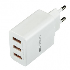 Canyon CNE-CHA05W, univerzálna nabíjačka do steny, 3x USB, 5V/4.2A, Smart IC, ochrana proti prepätiu, biela Canyon CNE-CHA05W, univerzálna nabíjačka do steny, 3x USB, 5V/4.2A, Smart IC, ochrana proti prepätiu, biela