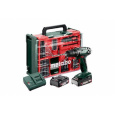 Metabo BS 18 Set, Mobilná dielňa v kufríku, 74-dielna Mobilná dielňa v kufríku, 18V 2x2Ah LiPOWER; Nabíjačka SC 36