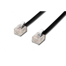 kabel telefónny (4-žilový) 2x RJ11    5m - biela