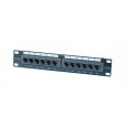 CNS 10" patch panel 12port Cat6, UTP, blok 110, 1U, černy