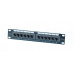 CNS 10" patch panel 12port Cat6, UTP, blok 110, 1U, černy