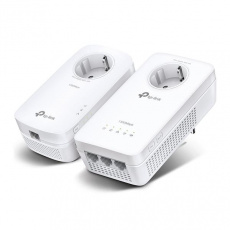 TP-LINK "AV1300 Gigabit Passthrough Powerline AC1200 Wi-Fi KitKIT: 1× TL-WPA8631P + 1× TL-PA8010PTL-WPA8631P:SPEED: 3