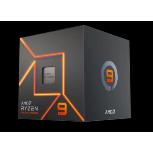 AMD CPU Desktop Ryzen 9 12C/24T 7900 (5.4GHz Max Boost,76MB,65W,AM5) box, with Radeon Graphics and Wraith Prism Cooler