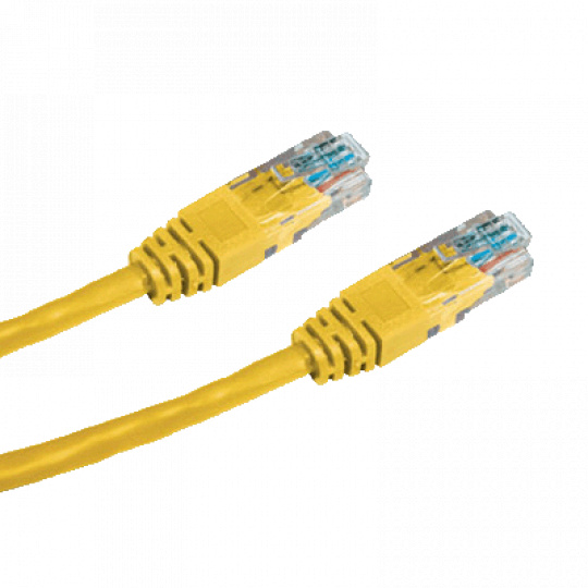 patch kábel Cat5E, UTP - 0,5m , žltý