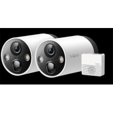 TP-LINK "Smart Wire-Free Security Camera, 2 Camera SystemSPEC: 2 × Tapo C420, 1 × Tapo H200, 2K+(2560x1440), 2.4 GHz, 5