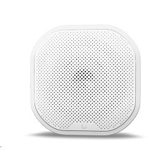 Ubiquiti All-weather SuperLink siren delivering 110 dB alarm and emergency LED lighting powered using battery or DC inpu