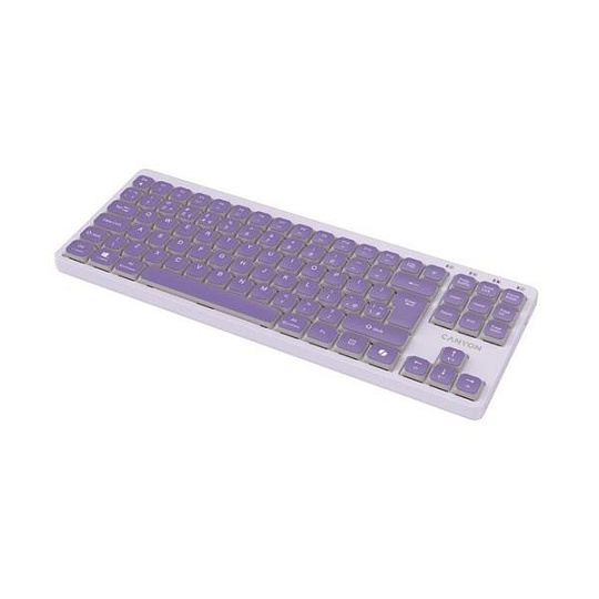 Canyon OnType 10, klávesnica, SK/CZ lokalizácia, mechanická, USB, multimediálna, fialová