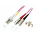 Optický  duplex kabel MM 50/125, LC/LC, LSOH, (OM4), 15m, fialový