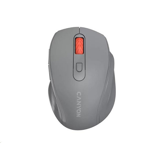Canyon OnClick 20, Wireless 2.4GHz optická myš, tichá, 6 tlačidiel, 1.600 dpi,  akcelerácia 8G, šedá