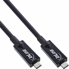 Kábel USB 3.2 Gen 2, Typ C CM/CM 5m, 10Gbps, PD 60W 20V3A, čierny, aktívny, optický Kábel USB 3.2 Gen 2, Typ C CM/CM 5m, 10Gbps, PD 60W 20V3A, čierny, aktívny, optický