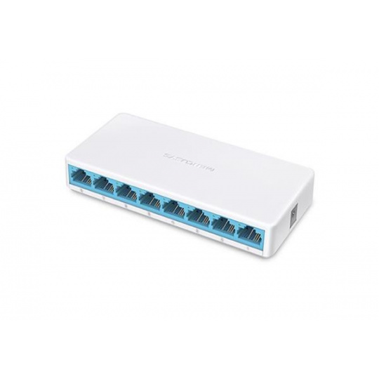 MERCUSYS MS108v2 8-port 10/100M mini Desktop Switch, 8 10/100M RJ45 ports, Plastic case