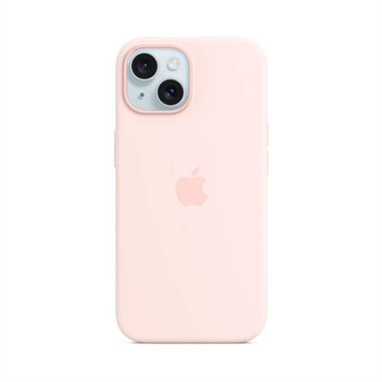 Apple iPhone 15 Silicone Case with MagSafe - Light Pink