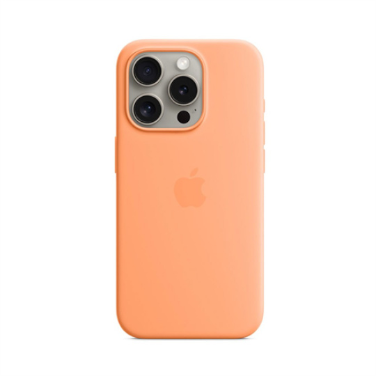 Apple iPhone 15 Pro Silicone Case with MagSafe - Orange Sorbet