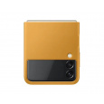 Samsung Kožený zadný kryt Z Flip3 Mustard