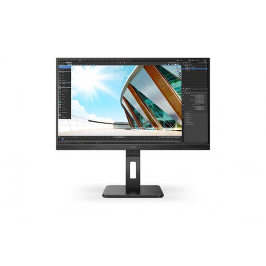 AOC Q27P2Q 27"W IPS LED 2560x1440 50 000 000:1 4ms 300cd HDMI DP USB-C PIVOT repro