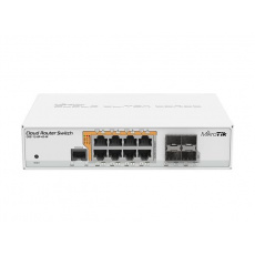 MIKROTIK RouterBOARD Cloud Router Switch CRS112-8P-4S-IN  (400MHz; 128MB RAM; 8x GLAN POE/POE+;  4x SFP)