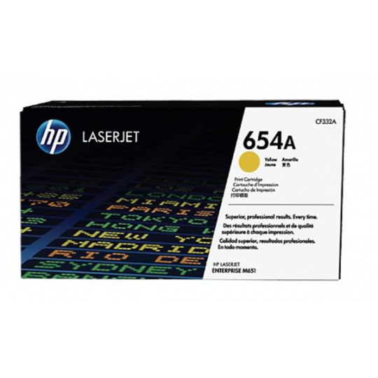 CF332A žltá tonerová kazeta HP 654A LaserJet