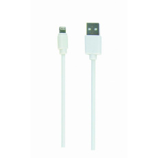 Gembird kábel nabíjací Lightning 8-pin (M) na USB 2.0 (M), 1 m, biely