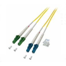 Optický kábel LC/APC-LC, 1m SM Duplex OS2(9/125µm), LSOH, 2mm, žltý