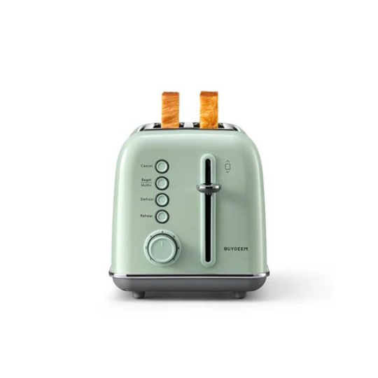 BUYDEEM Hriankovač na 2 plátky, model DT620E, farba zelená, EU