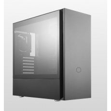 CoolerMaster case Silencio S600 Tempered Glass, ATX, Mid Tower, čierna, bez zdroje