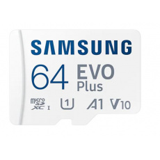 64 GB . microSDXC karta Samsung EVO Plus + adapter ( trieda U1, V10, A1 )