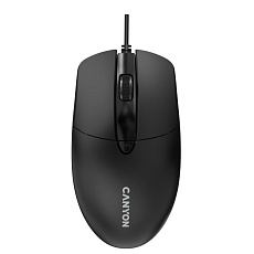 Canyon OnClick 5N, káblová symetrická optická myš, USB, 1600 dpi, 4 tlačidlá, čierna Canyon OnClick 5N, káblová symetrická optická myš, USB, 1600 dpi, 4 tlačidlá, čierna