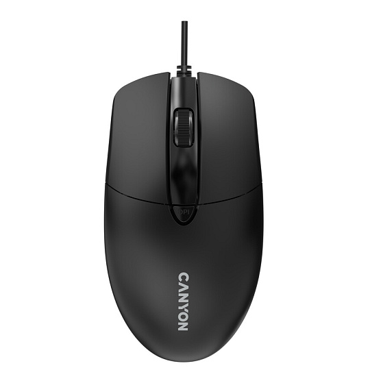 Canyon OnClick 5N, káblová symetrická optická myš, USB, 1600 dpi, 4 tlačidlá, čierna Canyon OnClick 5N, káblová symetrická optická myš, USB, 1600 dpi, 4 tlačidlá, čierna