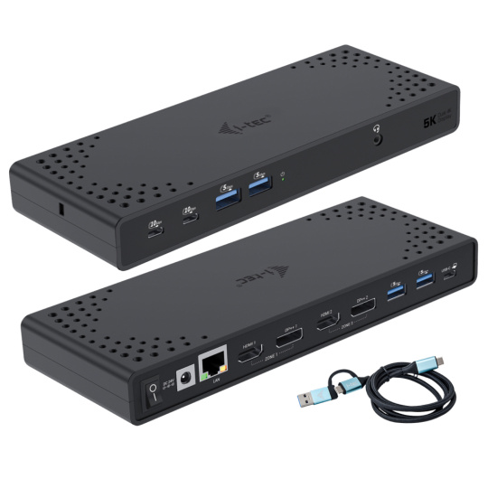 i-tec USB 3.0 / USB-C / Thunderbolt Dual Display Docking Station + PD 100W