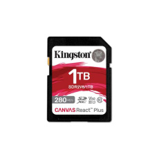 1 TB .SDXC karta Kingston . Canvas React Plus Class UHS-II U3 V60 ( r280MB/s, w150MB/s )