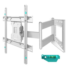 ONKRON Full Motion TV Wall Mount for 40 to 75-inch Flat Panel TVs Digital Panels 68,2 kg, White