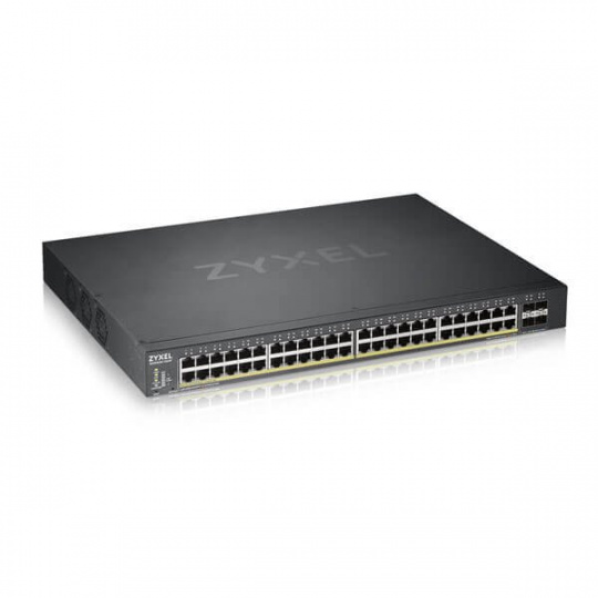 Zyxel XGS1930-52HP, 52 Port Smart Managed PoE Switch, 48x Gigabit PoE and 4x 10G SFP+, hybird mode, standalone or NebulaFlex Cloud
