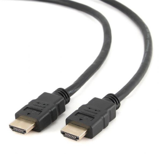 Gembird kábel HDMI High speed (M - M), pozlátené konektory, 0,5 m, čierny, bulk balenie