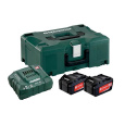 Metabo Basic-Set 2 x 4.0 Ah, 2 x Li-Power akumulátory 18V /4,0 Ah, Nabíjačka ASC 55, kufrík metaBOX 145             
