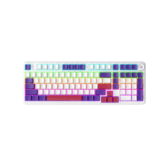 Lorgar KBA4195WH, mechanická herná klávesnica, 101 klávesov, Toxic Purple Switch, Hot-Swap, RGB, USB-C Lorgar KBA4195WH, mechanická herná klávesnica, 101 klávesov, Toxic Purple Switch, Hot-Swap, RGB, USB-C