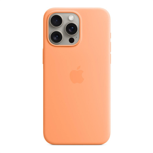 Apple iPhone 15 Pro Max Silicone Case with MagSafe - Orange Sorbet