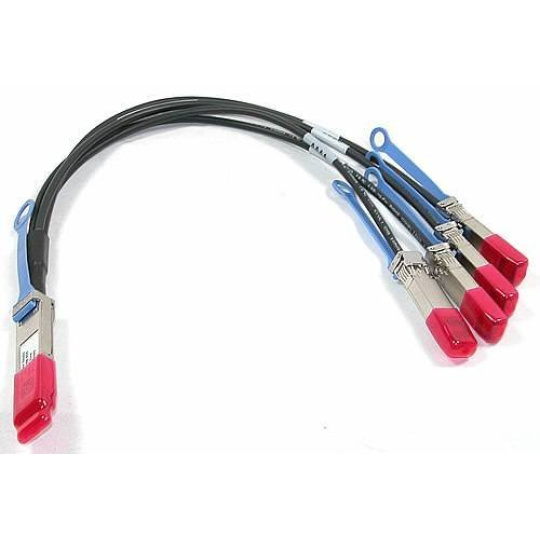 Dell Networking Cable 40GbE (QSFP+) to 4 x 10GbE SFP+ Passive Copper Breakout Cable 1 Meters - Kit