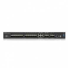 Zyxel XGS4600-32F L3 Managed Switch, 24 port Gig SFP, 4 dual pers.  and 4x 10G SFP+, stackable, dual PSU