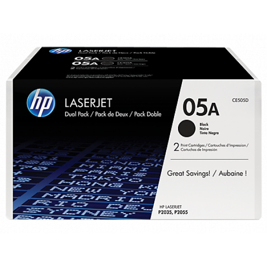 HP toner čierny pre LaserJet HP05A dualpack