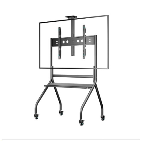 ONKRON Mobile TV stand with bracket 60"-120" Screens up to 150 kg, BlackVESA: 200x200 - 1000x600