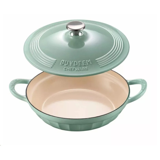 BUYDEEM Smaltovaný liatinový hrniec 3,1 L, 28cm,  model CP581, farba zelená