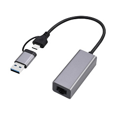 Gembird adaptér USB-C (M) + USB-A 3.2 (M) na Gigabit LAN Gembird adaptér USB-C (M) + USB-A 3.2 (M) na Gigabit LAN