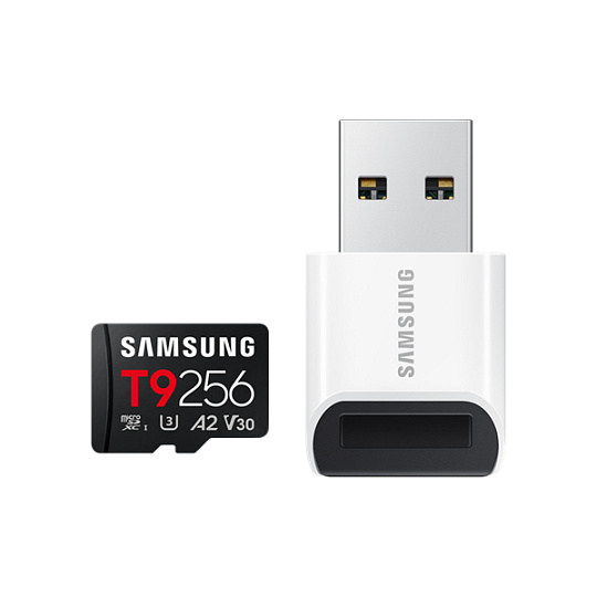 256 GB . microSDXC karta Samsung T9 + USB Adaptér